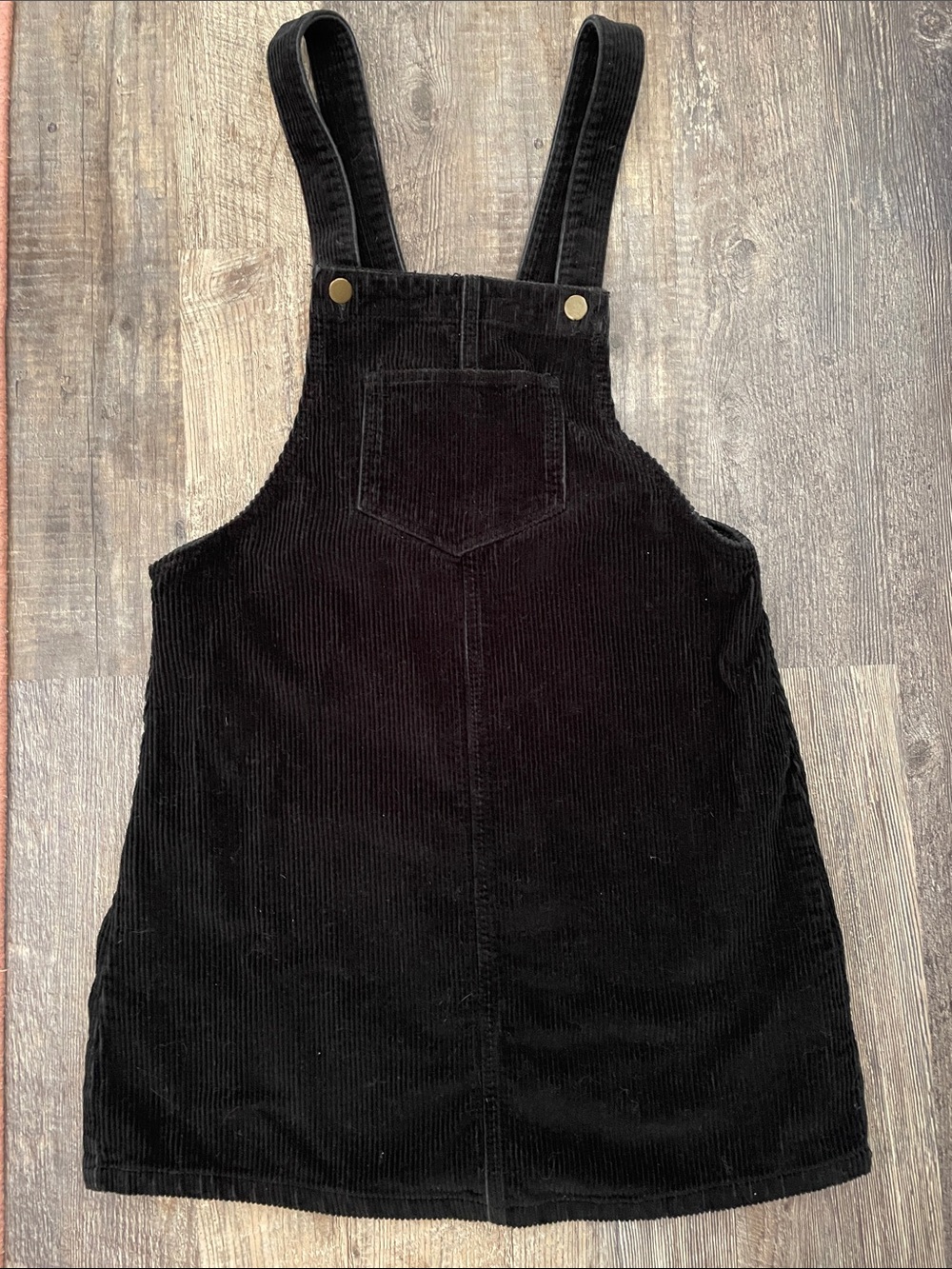 Ardene Black Ribbed Corduroy Jumper Dress